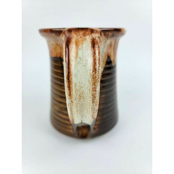 JK Dryden Original Pottery Pitcher Brown 5 Inches Drip Glaze Signed 1983 Brown - Picture 10 of 12